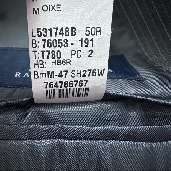 Ralph By Ralph Lauren Jacket Mens 50R Grey striped Wool Canada 3 Button - Picture 12 of 14